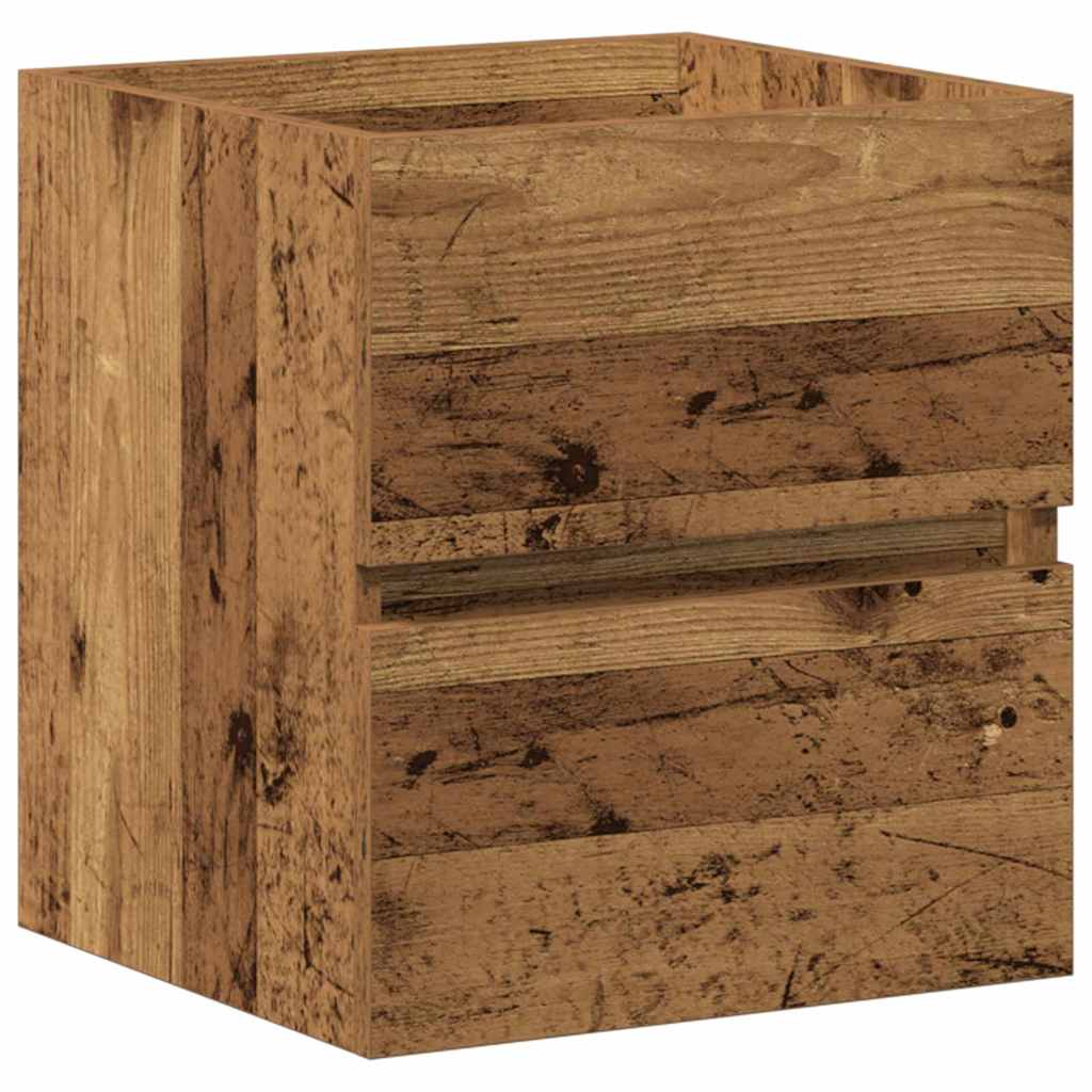 Waschbeckenschrank mit Tür Schwarz Eichen-Optik 80 x 39 x 62 cm