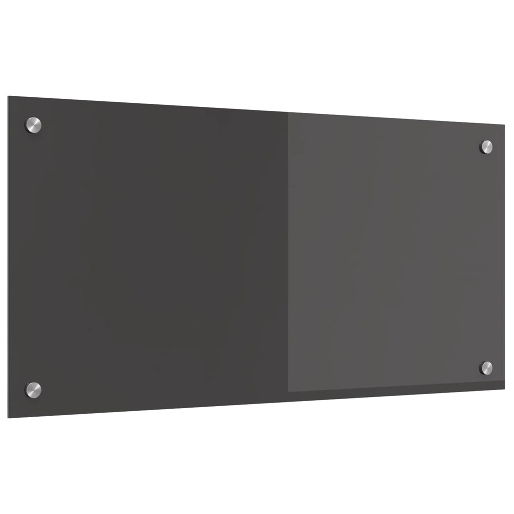 Küchenrückwand Dunkelgrau 80 x 40 cm Gehärtetes Glas