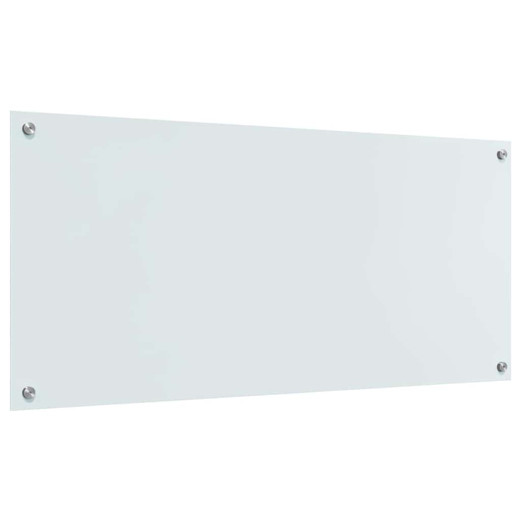 Küchenrückwand Weiß 110 x 50 cm Gehärtetes Glas