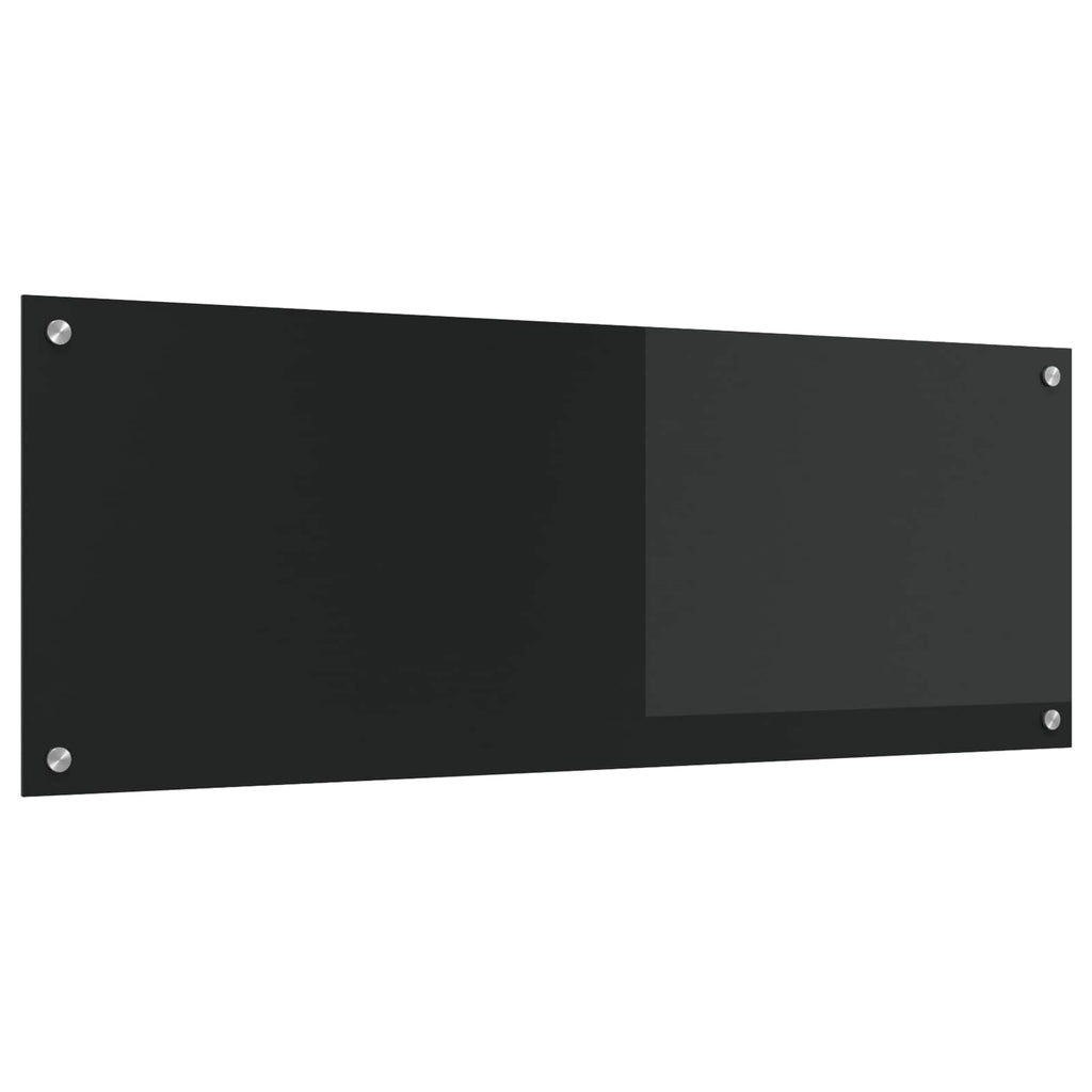 Küchenrückwand Schwarz 110 x 40 cm Gehärtetes Glas