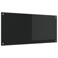 Küchenrückwand Schwarz 110 x 50 cm Gehärtetes Glas