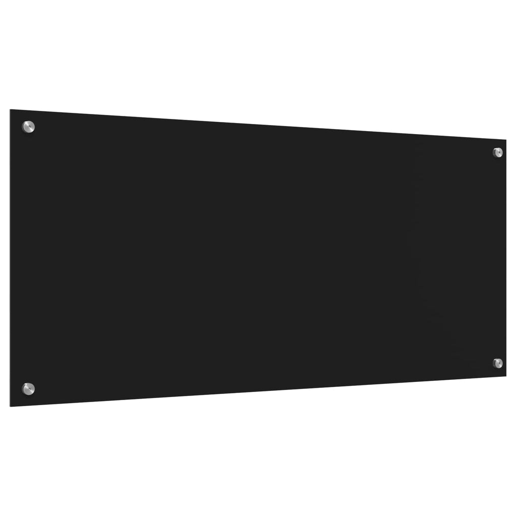 Küchenrückwand Schwarz 110 x 50 cm Gehärtetes Glas