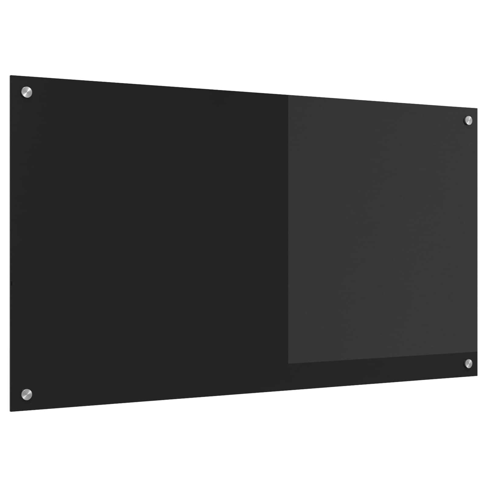 Küchenrückwand Schwarz 110 x 60 cm Gehärtetes Glas