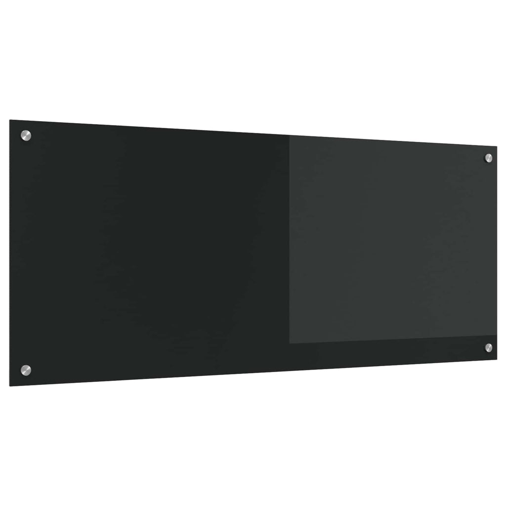 Küchenrückwand Schwarz 120 x 50 cm Gehärtetes Glas