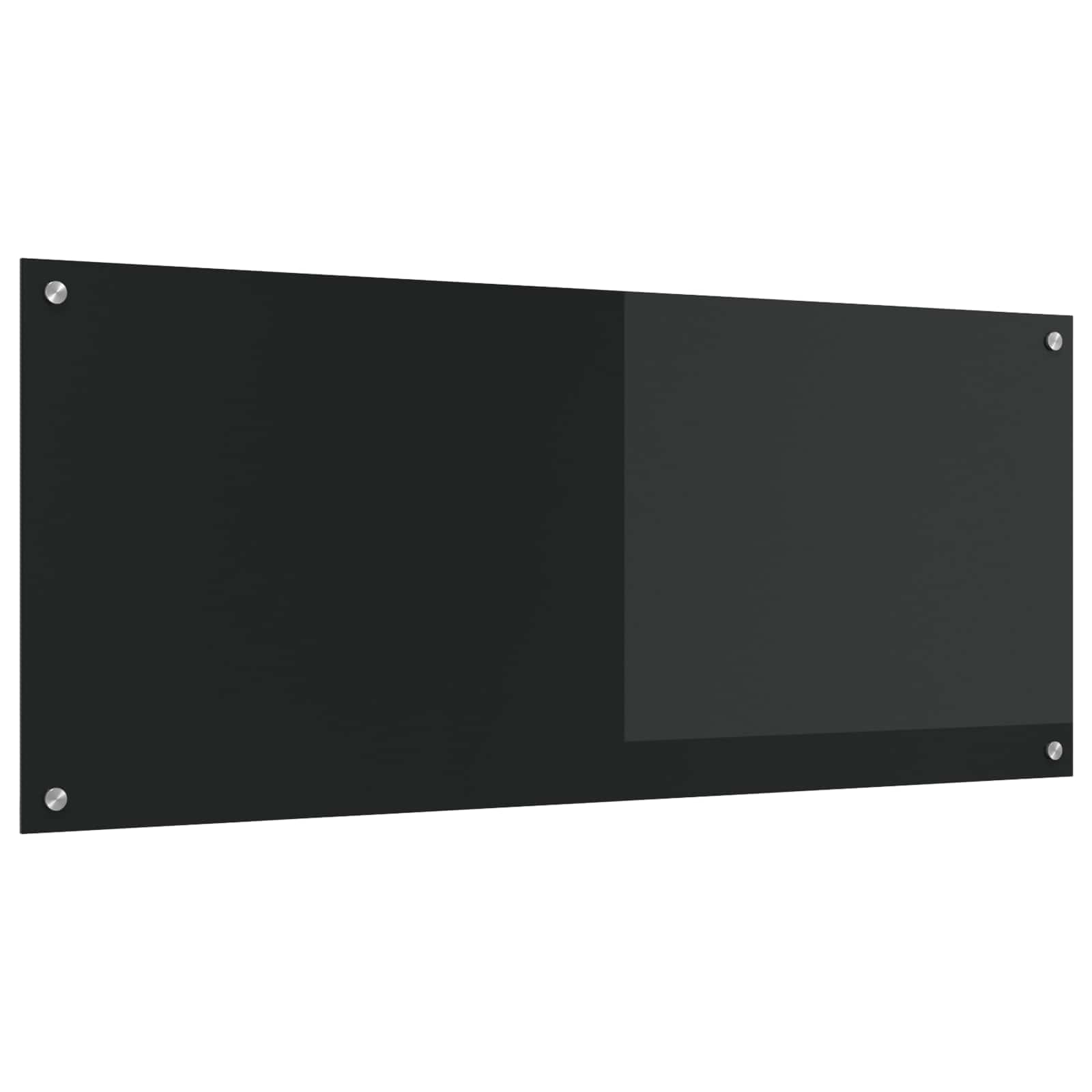 Küchenrückwand Schwarz 120 x 50 cm Gehärtetes Glas