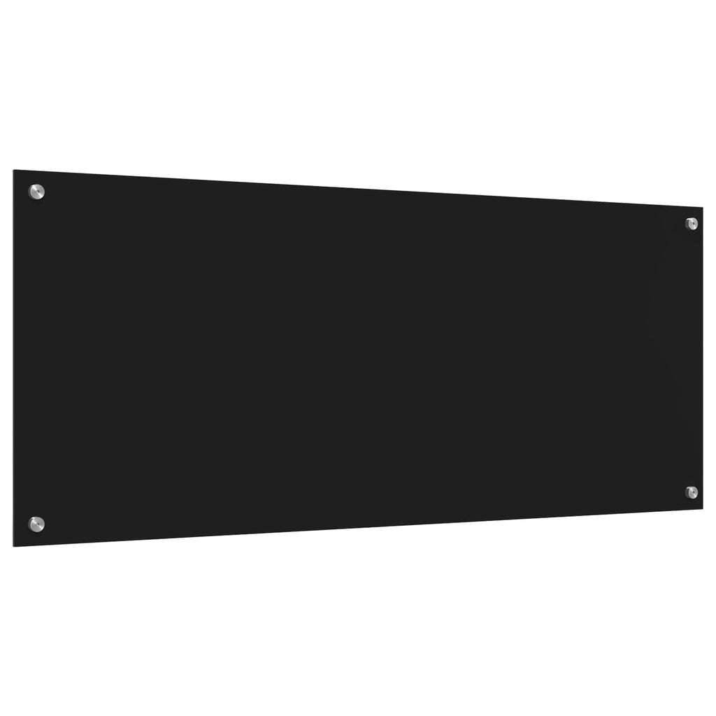 Küchenrückwand Schwarz 120 x 50 cm Gehärtetes Glas
