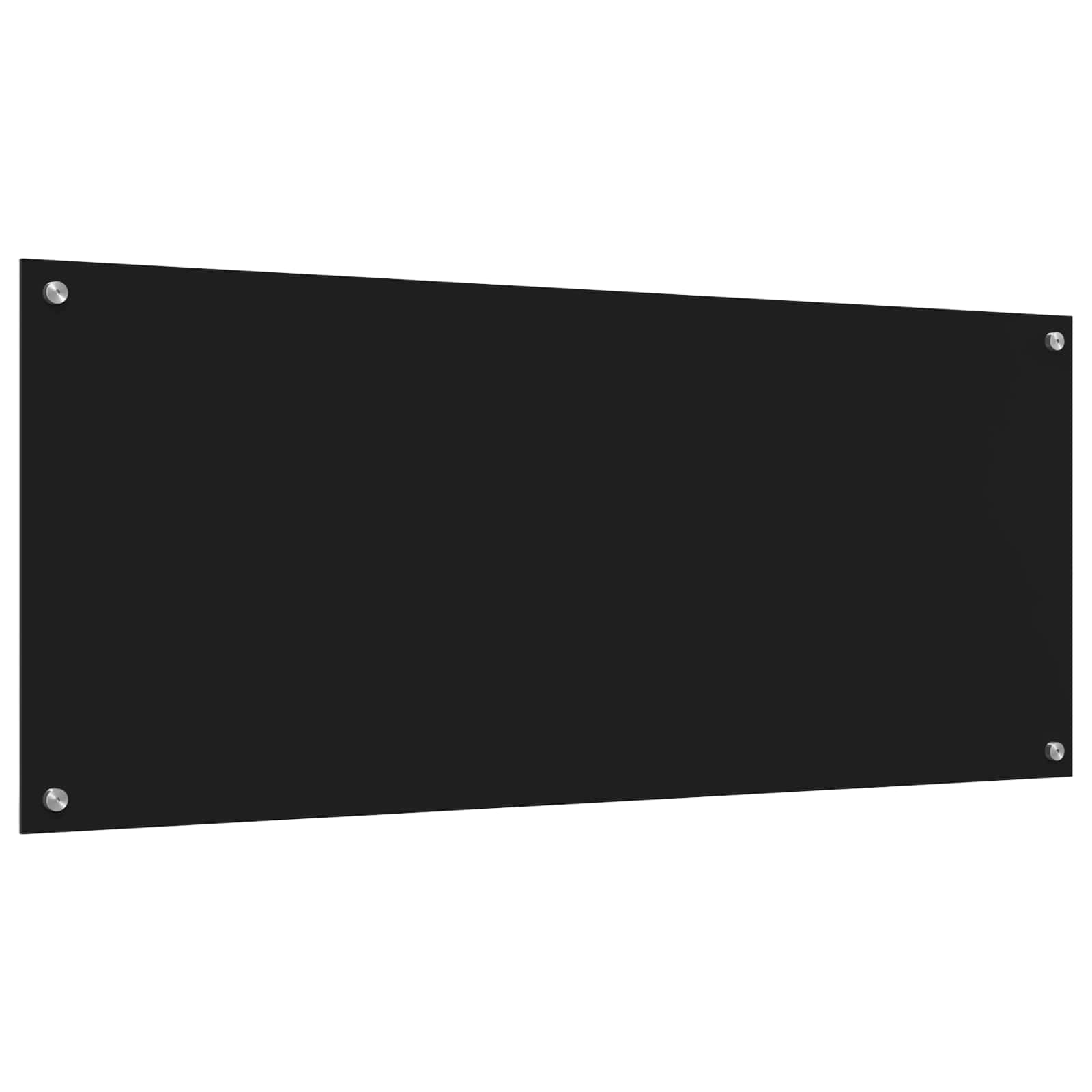 Küchenrückwand Schwarz 120 x 50 cm Gehärtetes Glas