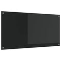 Küchenrückwand Schwarz 120 x 60 cm Gehärtetes Glas