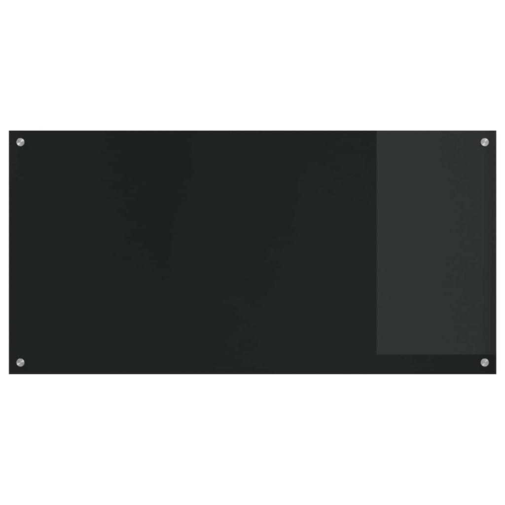 Küchenrückwand Schwarz 120 x 60 cm Gehärtetes Glas