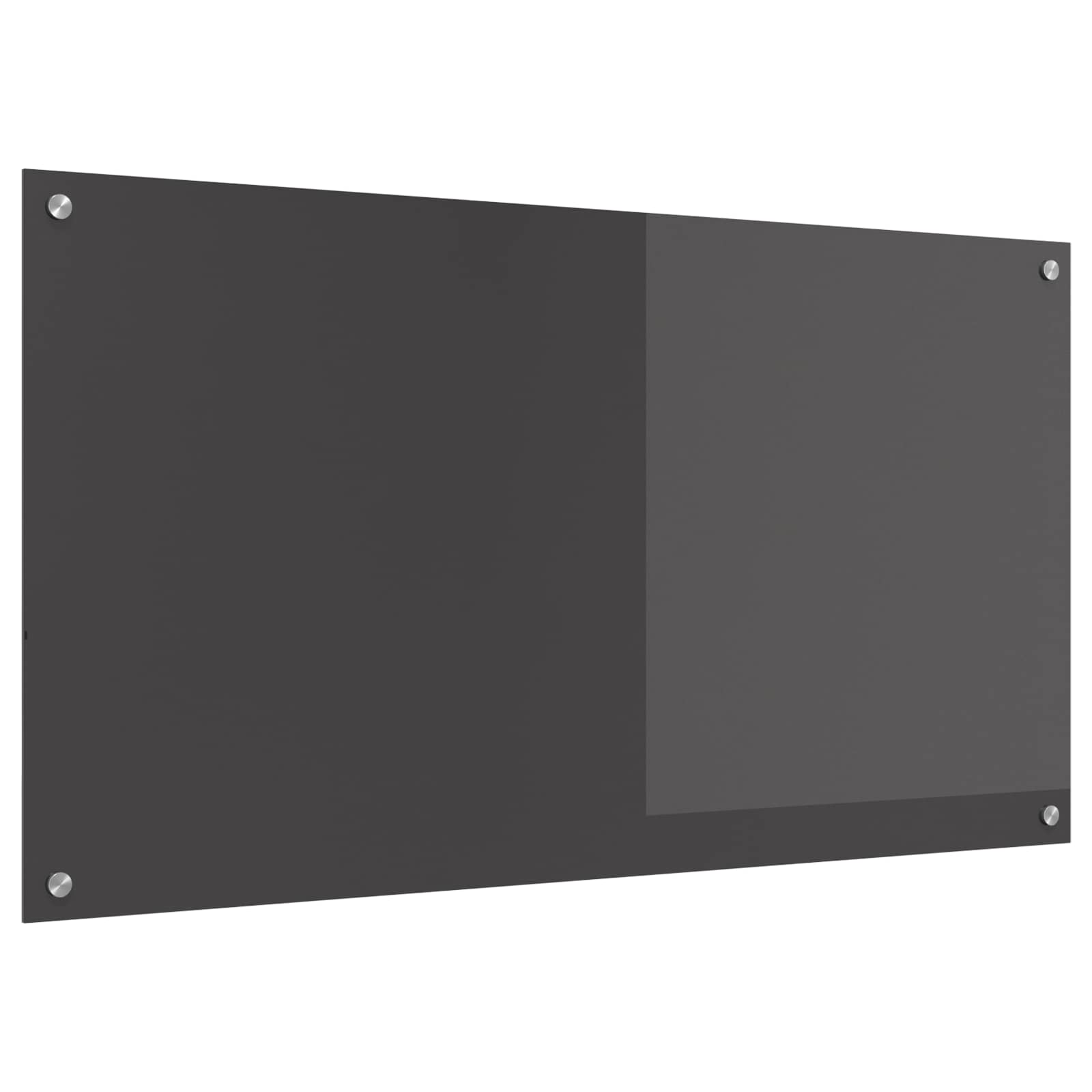 Küchenrückwand Dunkelgrau 110 x 60 cm Gehärtetes Glas