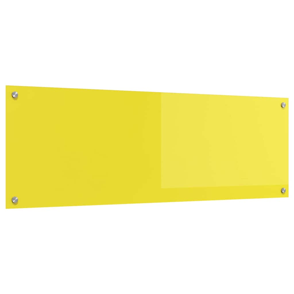 Küchenrückwand Gelb 120 x 40 cm Gehärtetes Glas