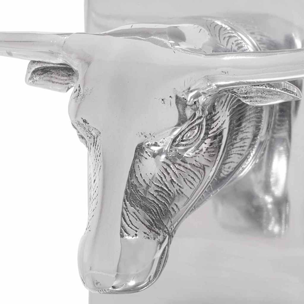 Buchstützen 2 pcs Silber 21,5 x 15,5 x 20 cm Aluminium