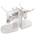 Buchstützen 2 pcs Silber 21,5 x 15,5 x 20 cm Aluminium