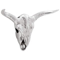 Bullen Schädel Silber 49 x 10 x 36 cm Aluminium