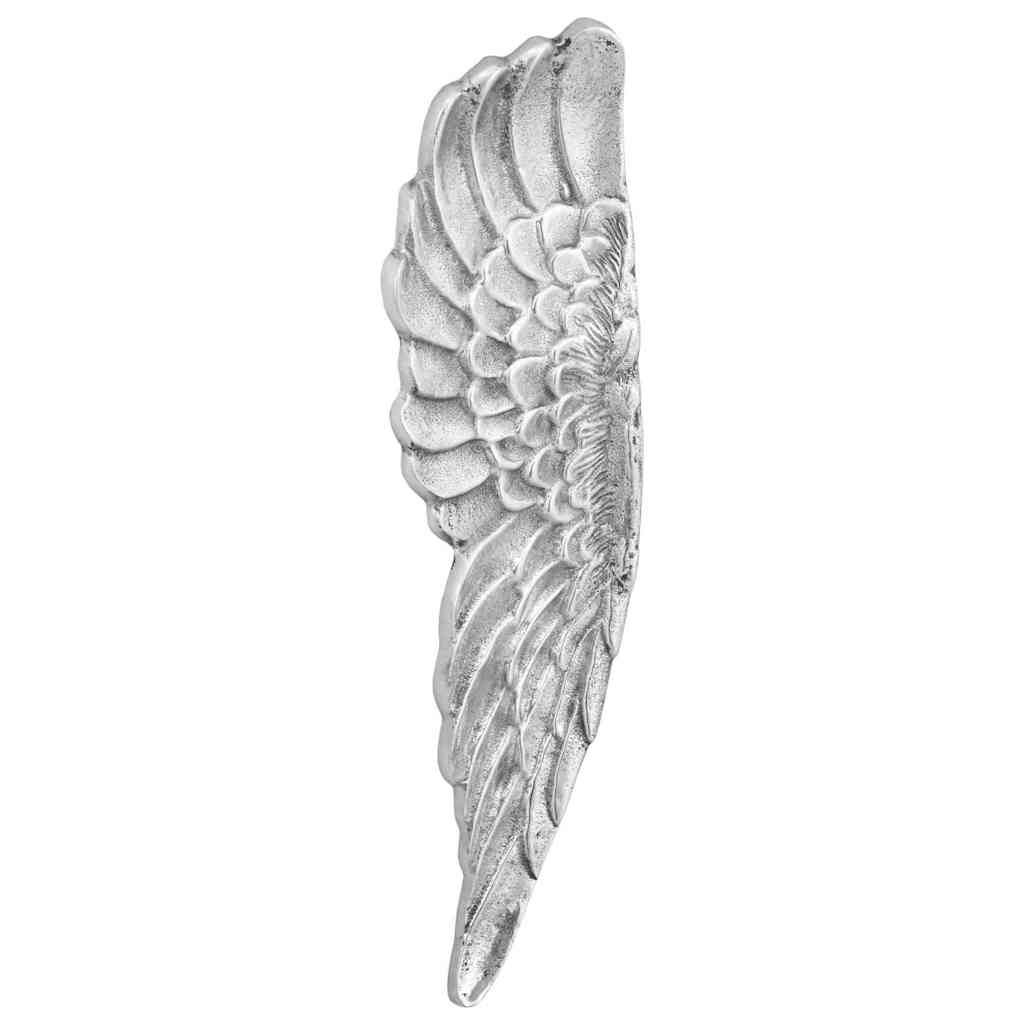 Flügel-Skulptur 2 pcs Silber 31 x 5 x 91 cm Aluminium