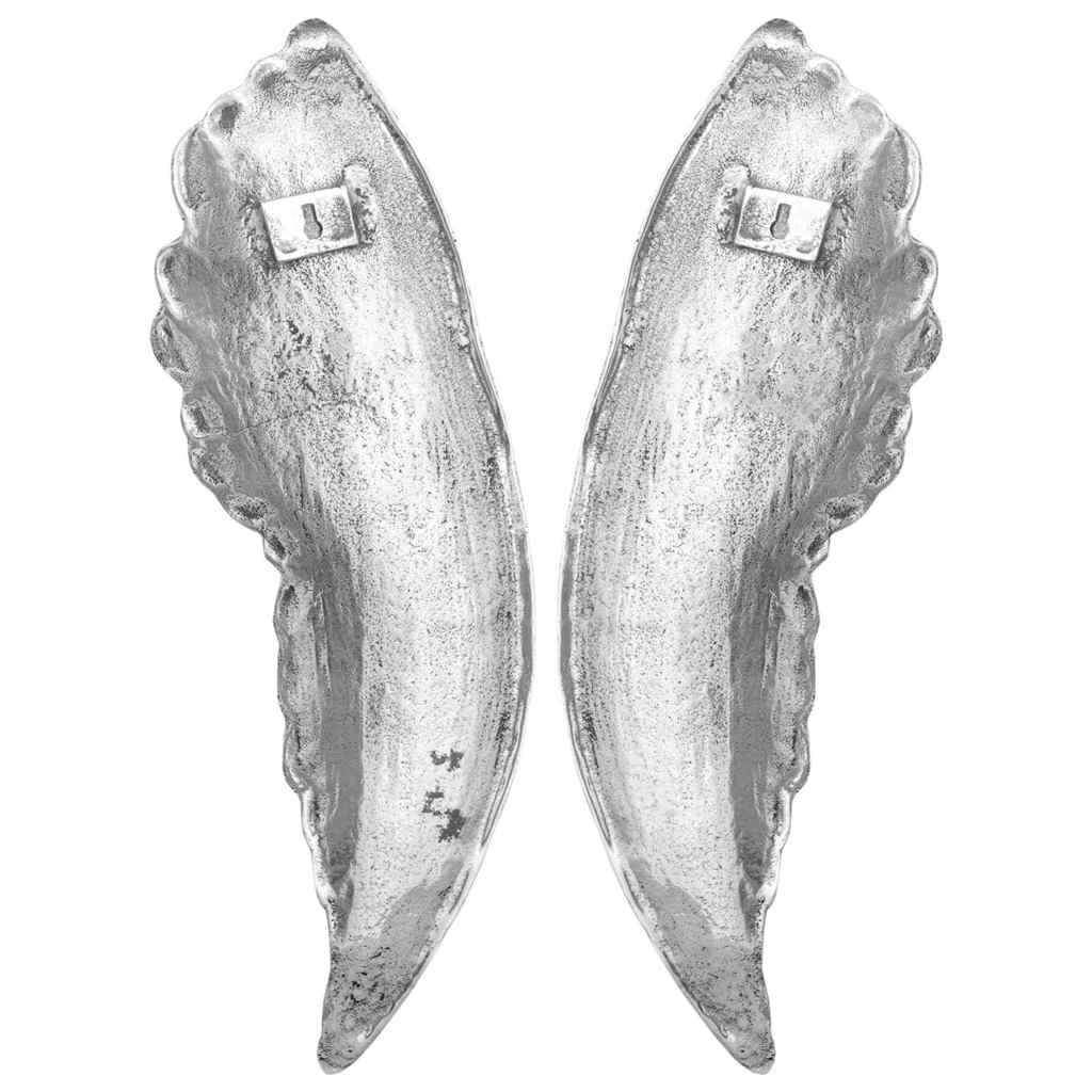 Flügel-Skulptur 2 pcs Silber 31 x 5 x 91 cm Aluminium