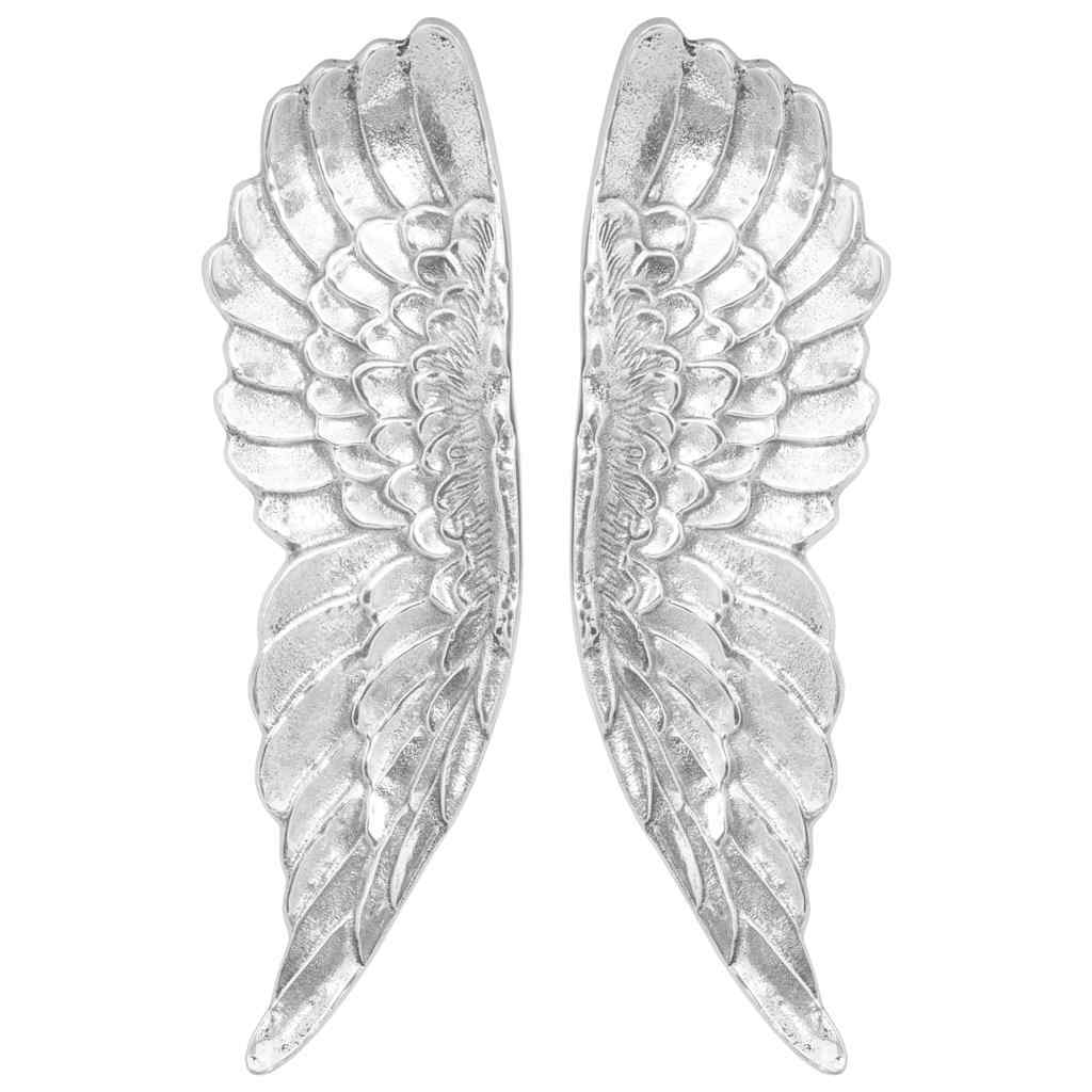 Flügel-Skulptur 2 pcs Silber 31 x 5 x 91 cm Aluminium