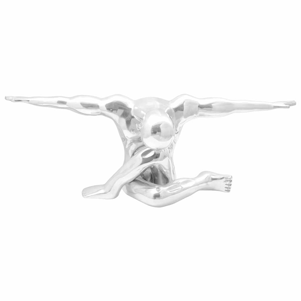 Skulptur Silber 91,5 x 32 x 33 cm Aluminium