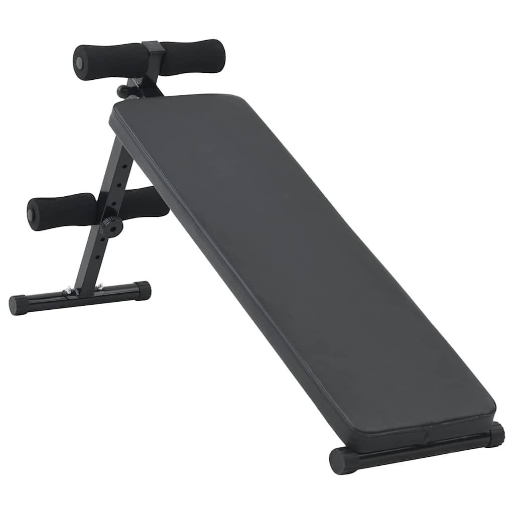 Sitzbank Schwarz 124 x 33,5 x 55 cm Pulverbeschichteter Stahl