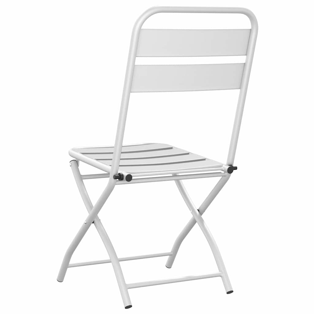Gartenklappstuhl 2 pcs Weiß 42 x 52 x 82 cm