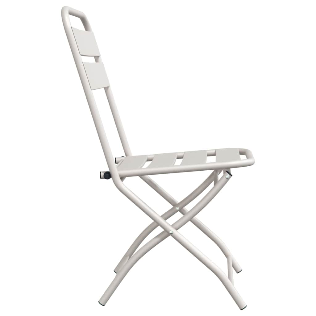 Gartenklappstuhl 2 pcs Beige 42 x 52 x 82 cm