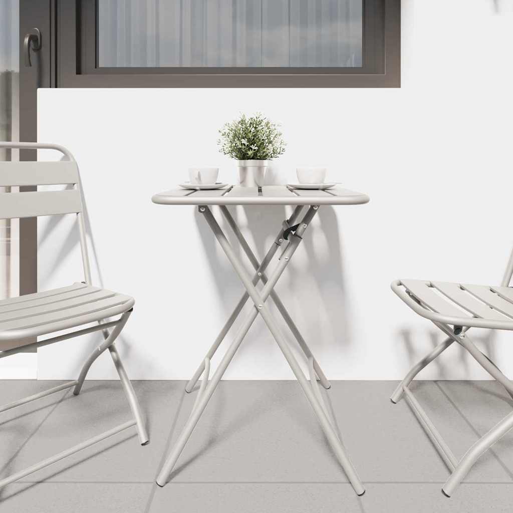 Bistrotisch Beige 55 x 55 x 72,5 cm Pulverbeschichteter Stahl