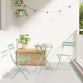 Gartenklappstuhl 2 pcs Hellmint 42 x 46 x 82cm Metall