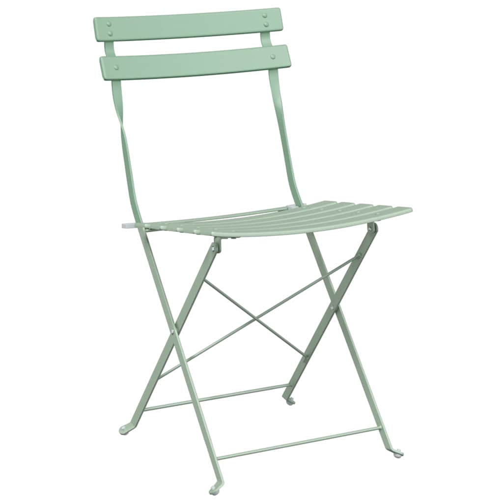 Gartenklappstuhl 2 pcs Hellmint 42 x 46 x 82cm Metall