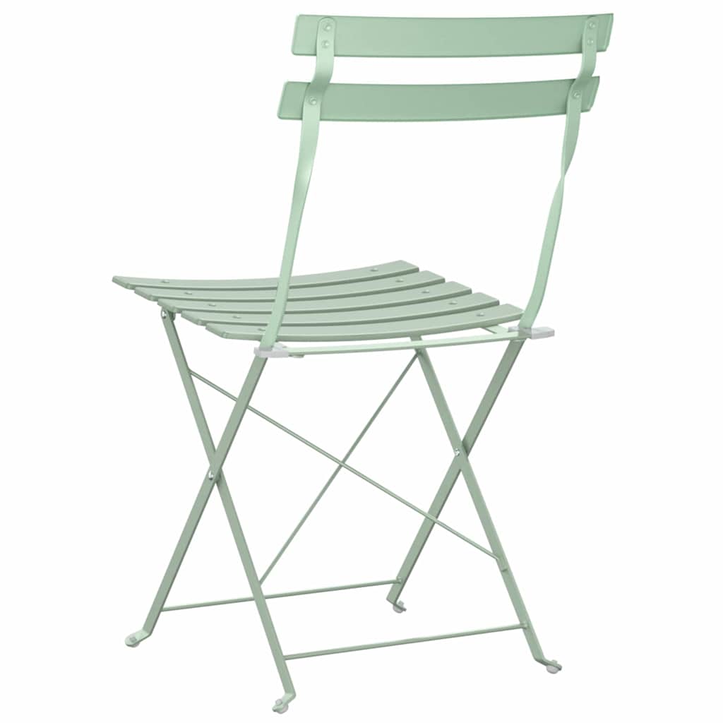 Gartenklappstuhl 2 pcs Hellmint 42 x 46 x 82cm Metall