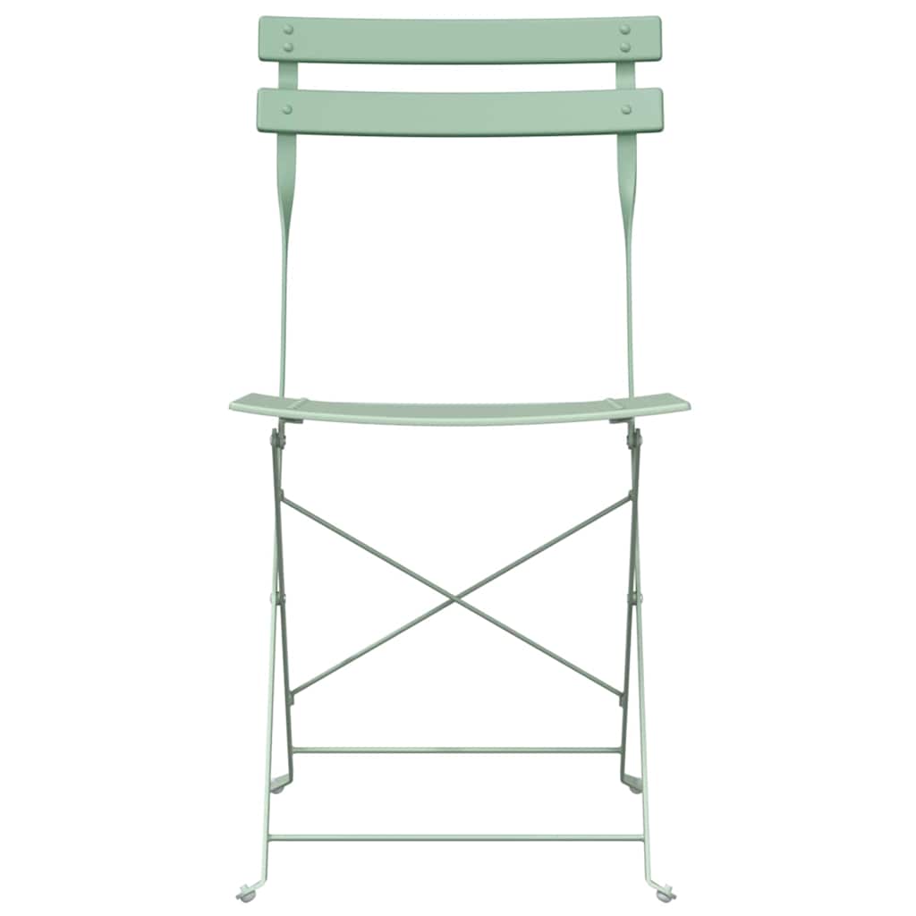Gartenklappstuhl 2 pcs Hellmint 42 x 46 x 82cm Metall