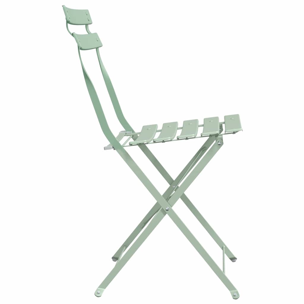 Gartenklappstuhl 2 pcs Hellmint 42 x 46 x 82cm Metall
