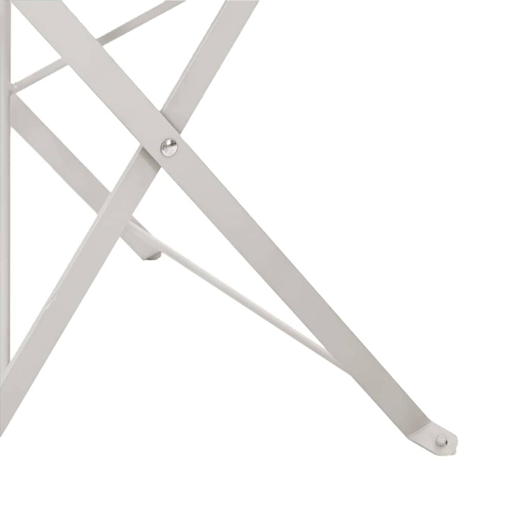 Gartenklappstuhl 2 pcs Beige 42 x 46 x 82cm Metall