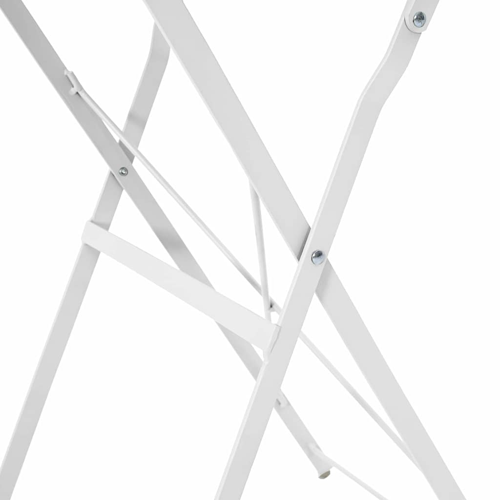 Bistrotisch Weiß Ø 50 x 71 cm Pulverbeschichteter Stahl