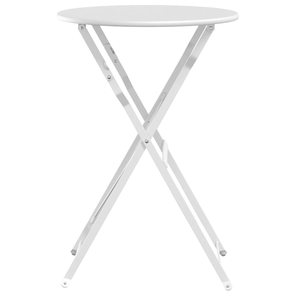Bistrotisch Weiß Ø 50 x 71 cm Pulverbeschichteter Stahl