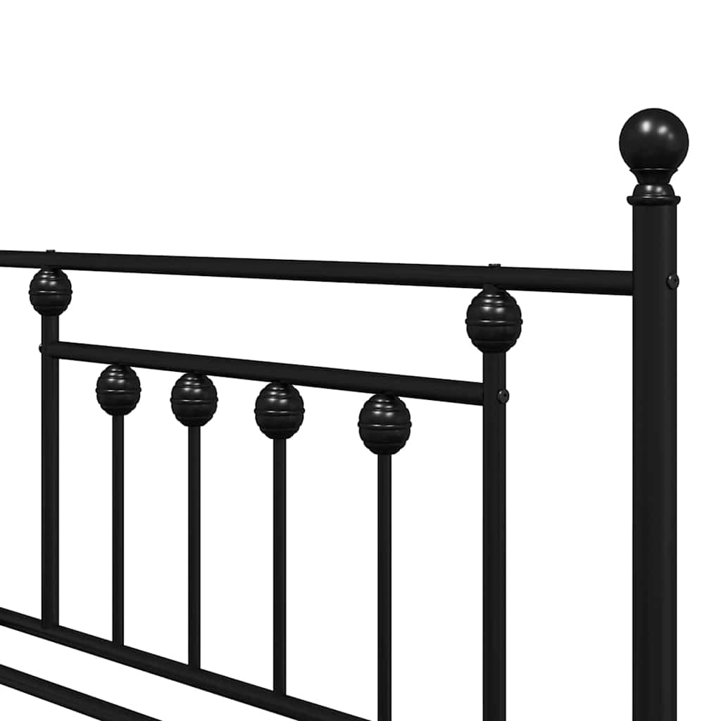 Tagesbettrahmen Schwarz 107 x 203 cm Stahl