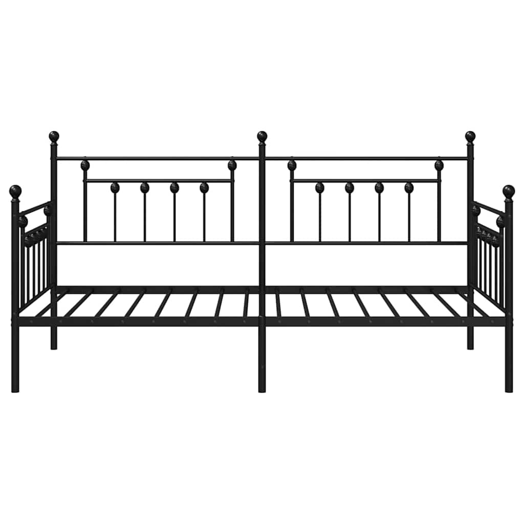 Tagesbettrahmen Schwarz 107 x 203 cm Stahl