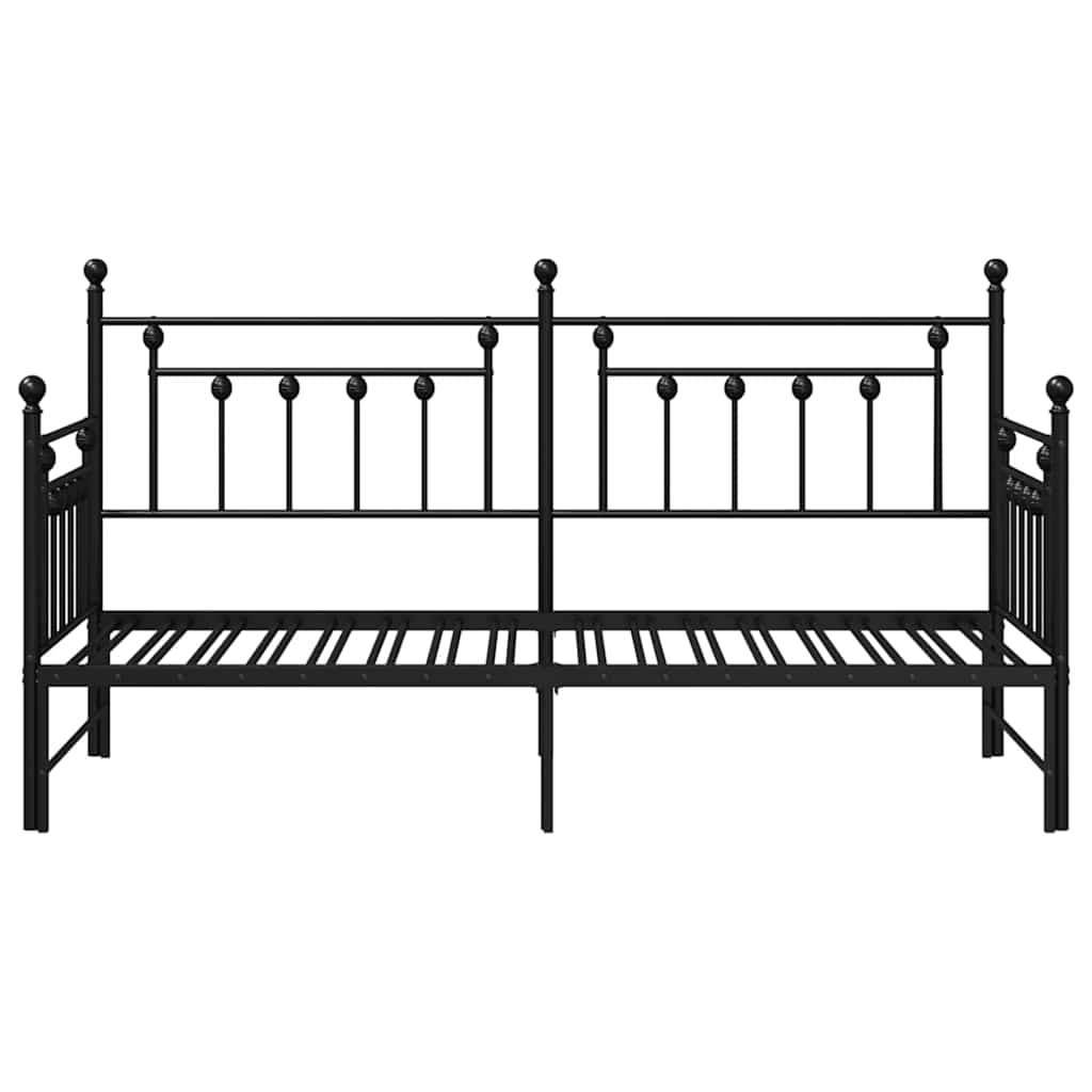 Tagesbettrahmen Schwarz 80 x 200 cm Stahl