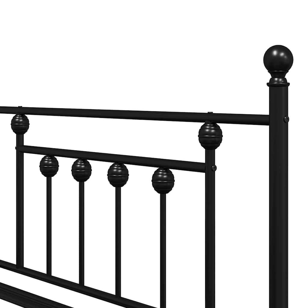 Tagesbettrahmen Schwarz 100 x 190 cm Stahl