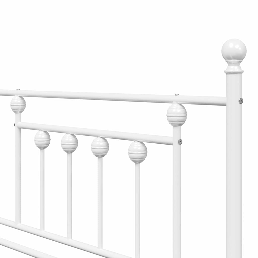 Tagesbettrahmen Weiß 107 x 203 cm Stahl