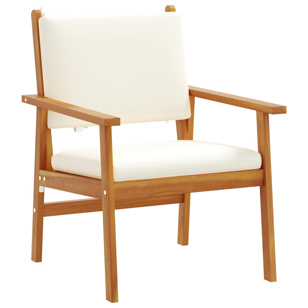 Gartensofa-set 3 pcs Cremeweiß Massivholz Akazie