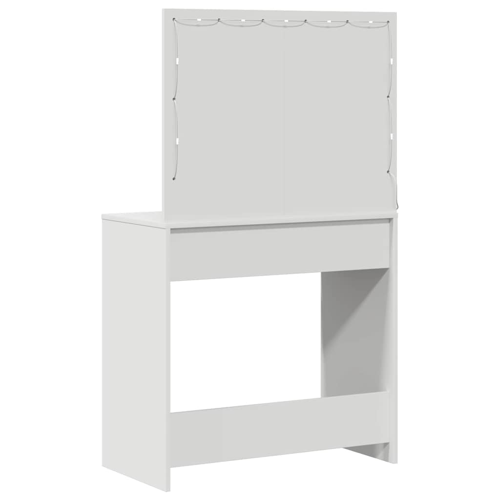 Schminktisch mit Speicher Weiß 78,5 x 41 x 135 cm Holzwerkstoff