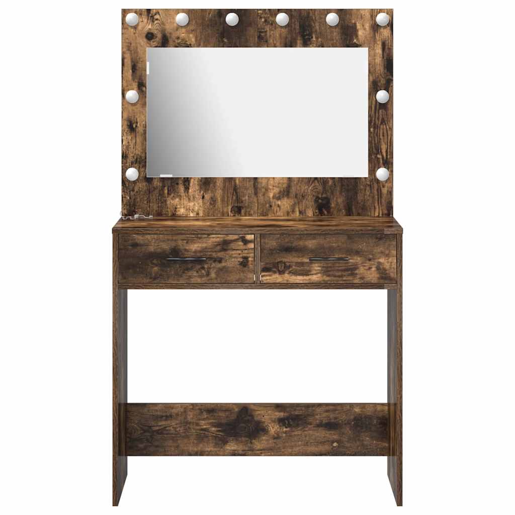 Schminktisch Geräucherte Eiche 78,5 x 41 x 135 cm Holzwerkstoff