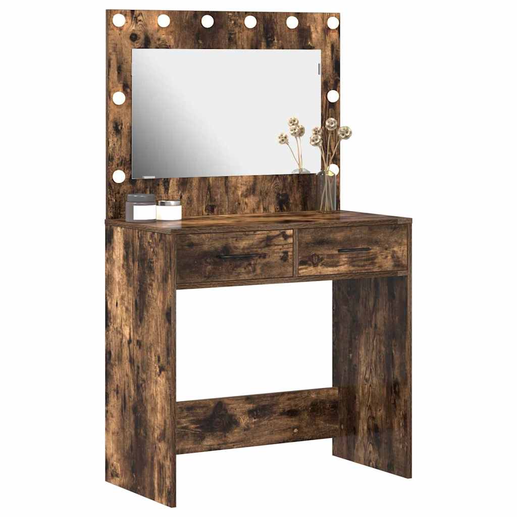 Schminktisch Geräucherte Eiche 78,5 x 41 x 135 cm Holzwerkstoff
