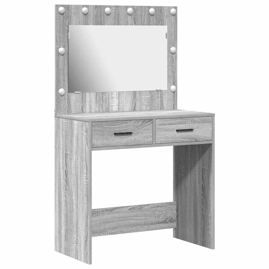 Schminktisch Graues Sonoma 78,5 x 41 x 135 cm Holzwerkstoff