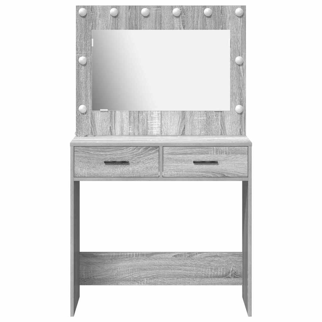 Schminktisch Graues Sonoma 78,5 x 41 x 135 cm Holzwerkstoff
