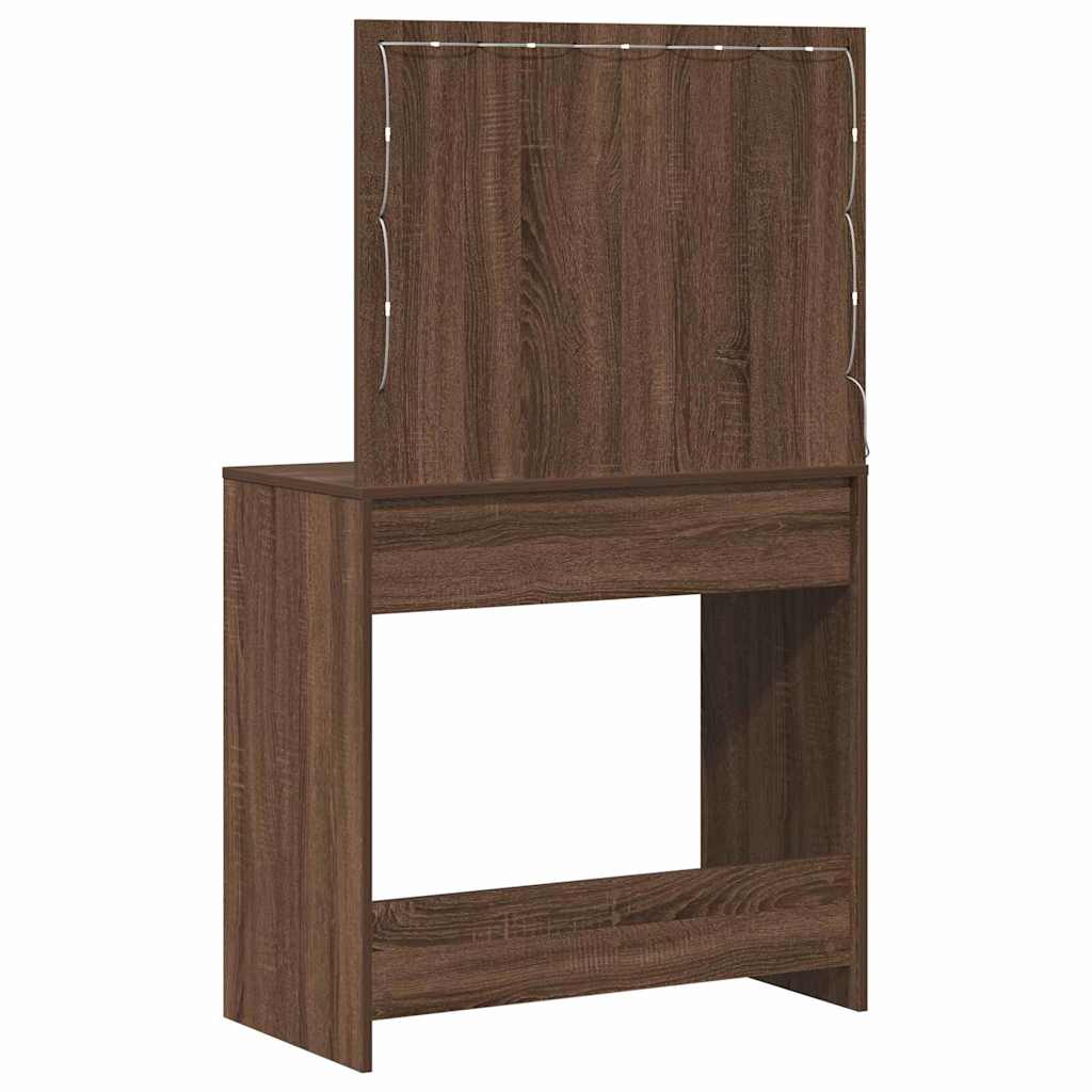 Schminktisch mit Speicher Braun Eichen-Optik 78,5 x 41 x 135 cm