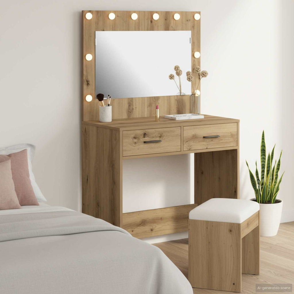 Schminktisch Artisan-Eiche 78,5 x 41 x 135 cm Holzwerkstoff