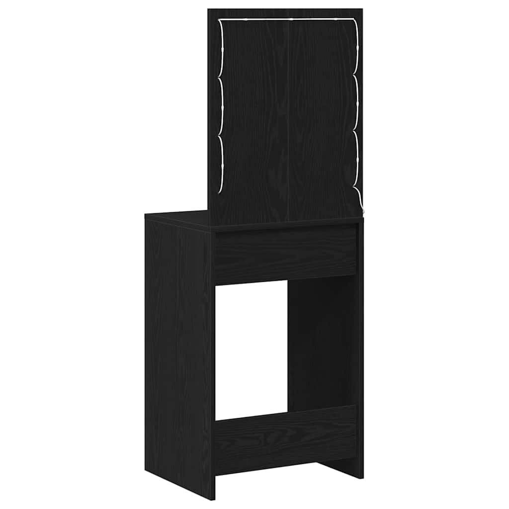 Schminktisch mit Speicher Schwarz Eichen-Optik 50 x 41 x 135 cm