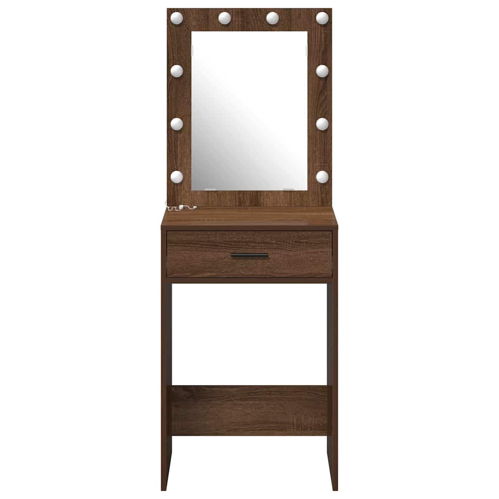 Schminktisch Braun Eichen-Optik 50 x 41 x 135 cm Holzwerkstoff