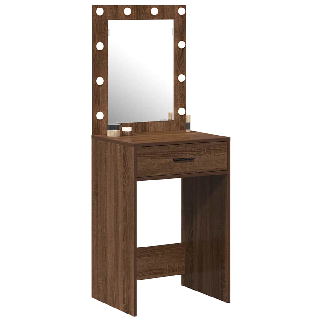 Schminktisch Braun Eichen-Optik 50 x 41 x 135 cm Holzwerkstoff